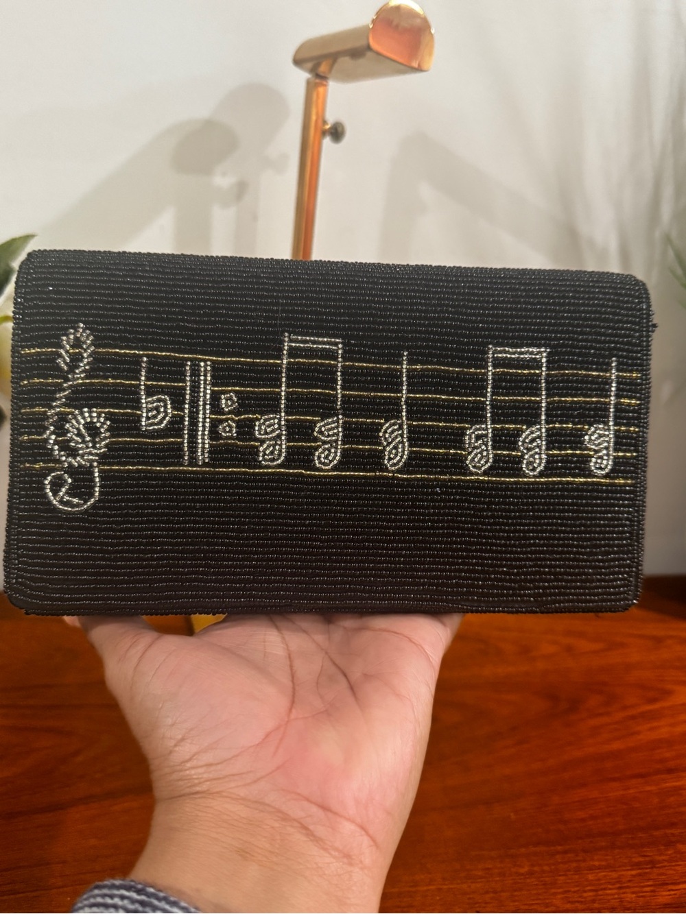Albert elovitz Black Beaded Music Note Clutch - Picture 11 of 13